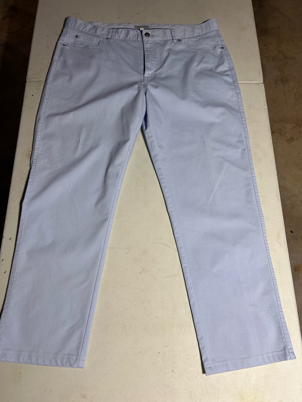 Men’s Peter Millar Golf Pants Size 40x32 Flat Front Baby Blue EUC